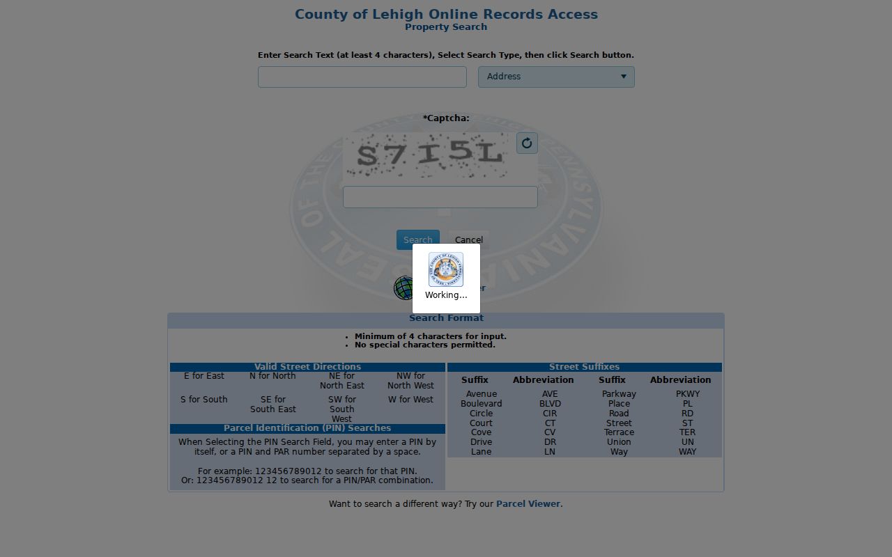 Bethlehem residents directory Lehigh assessment search fields