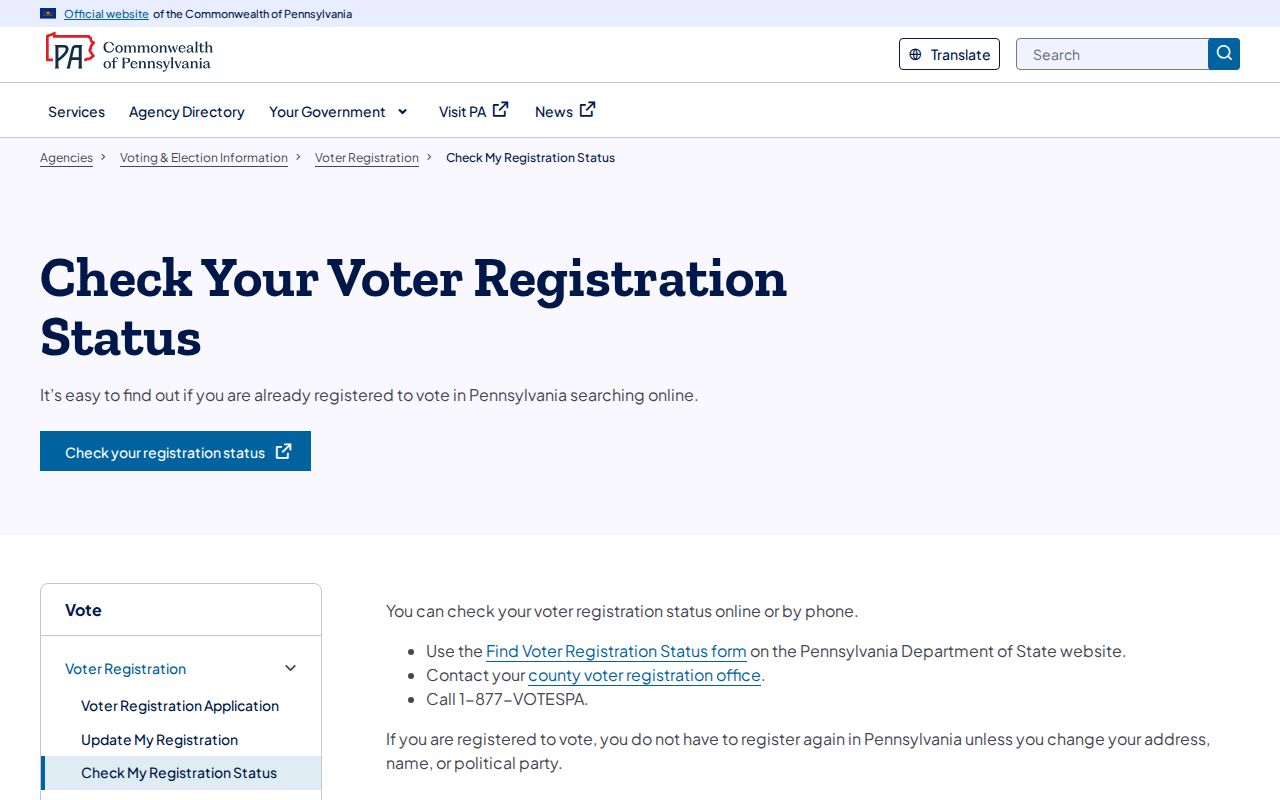 Bethlehem residents directory Pennsylvania voter status lookup